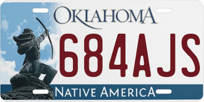 OK license plate 684AJS