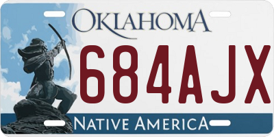 OK license plate 684AJX
