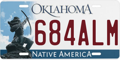 OK license plate 684ALM