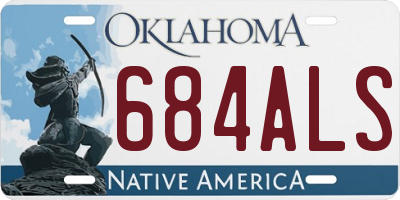 OK license plate 684ALS