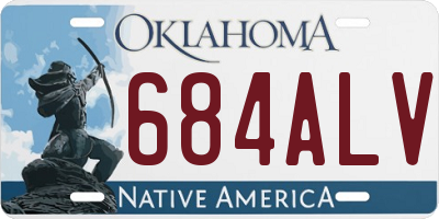OK license plate 684ALV