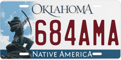 OK license plate 684AMA