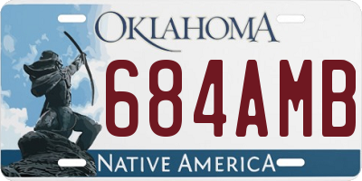 OK license plate 684AMB