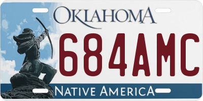OK license plate 684AMC