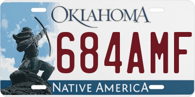OK license plate 684AMF