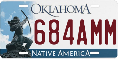 OK license plate 684AMM