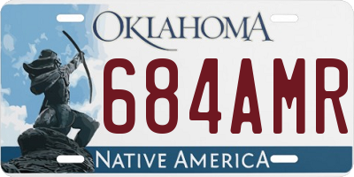 OK license plate 684AMR