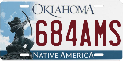 OK license plate 684AMS
