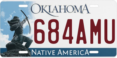 OK license plate 684AMU