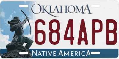 OK license plate 684APB