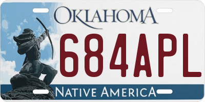 OK license plate 684APL