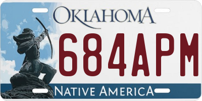 OK license plate 684APM