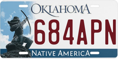 OK license plate 684APN