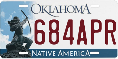 OK license plate 684APR