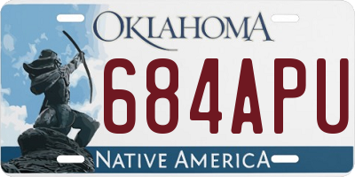 OK license plate 684APU