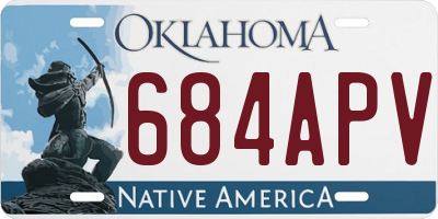 OK license plate 684APV