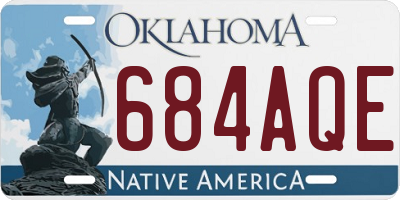 OK license plate 684AQE