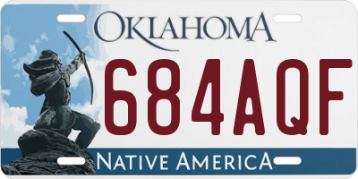 OK license plate 684AQF