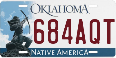 OK license plate 684AQT