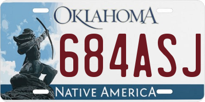 OK license plate 684ASJ