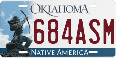 OK license plate 684ASM