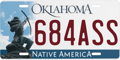 OK license plate 684ASS
