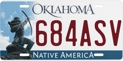 OK license plate 684ASV