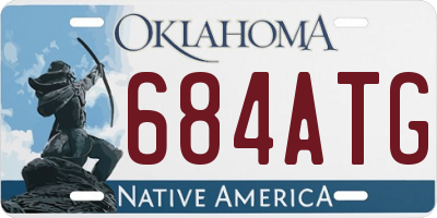 OK license plate 684ATG