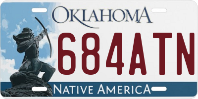 OK license plate 684ATN