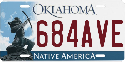 OK license plate 684AVE
