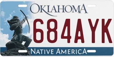 OK license plate 684AYK