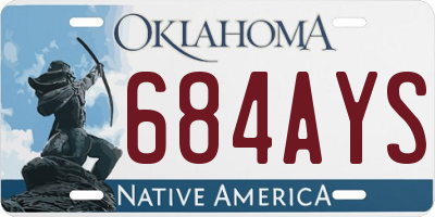 OK license plate 684AYS