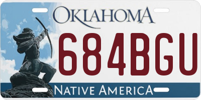 OK license plate 684BGU