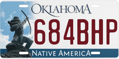 OK license plate 684BHP