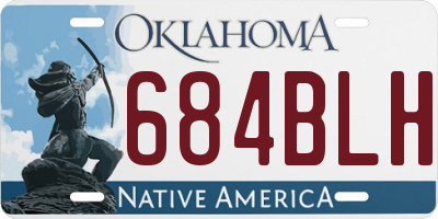 OK license plate 684BLH