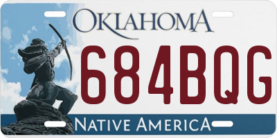 OK license plate 684BQG