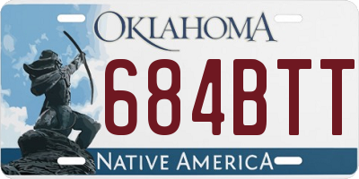 OK license plate 684BTT