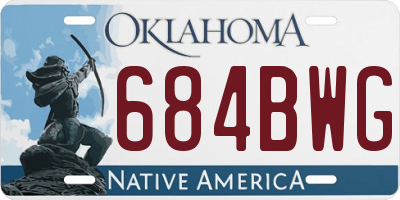OK license plate 684BWG