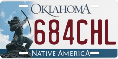 OK license plate 684CHL