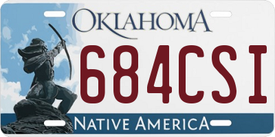 OK license plate 684CSI