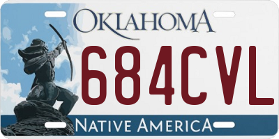 OK license plate 684CVL