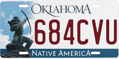 OK license plate 684CVU