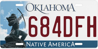 OK license plate 684DFH