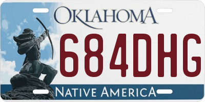 OK license plate 684DHG