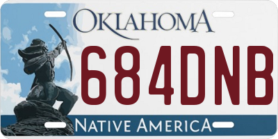 OK license plate 684DNB