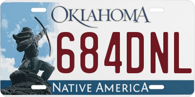 OK license plate 684DNL