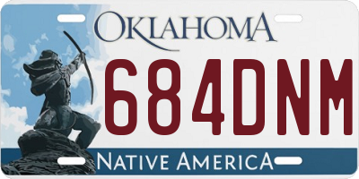 OK license plate 684DNM