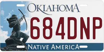 OK license plate 684DNP