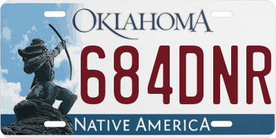 OK license plate 684DNR