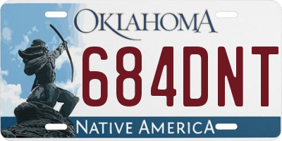 OK license plate 684DNT